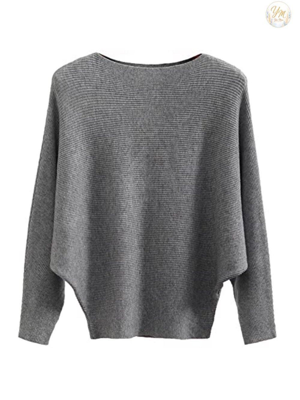 Boat Neck Batwing Knitted Sweater Women